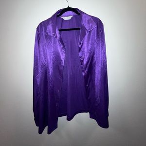 Silky purple button up